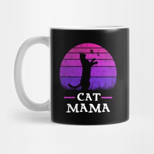 Cat Mama Vintage sunset Mother's day Gifts Mug